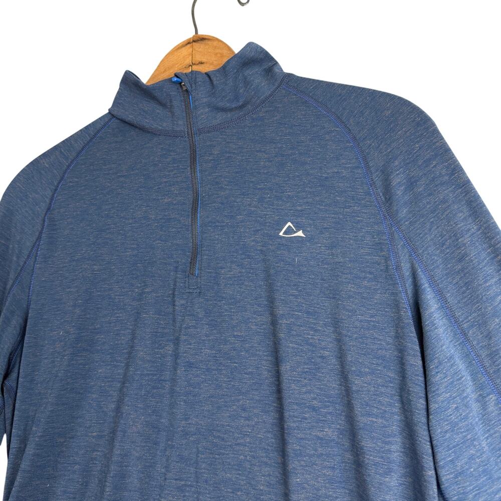 Paradox Shirt Mens Small Blue Merino Wool Blend 1/4 Zip Performance Base Layer